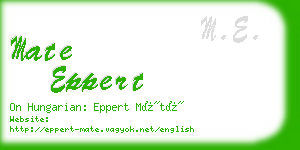mate eppert business card